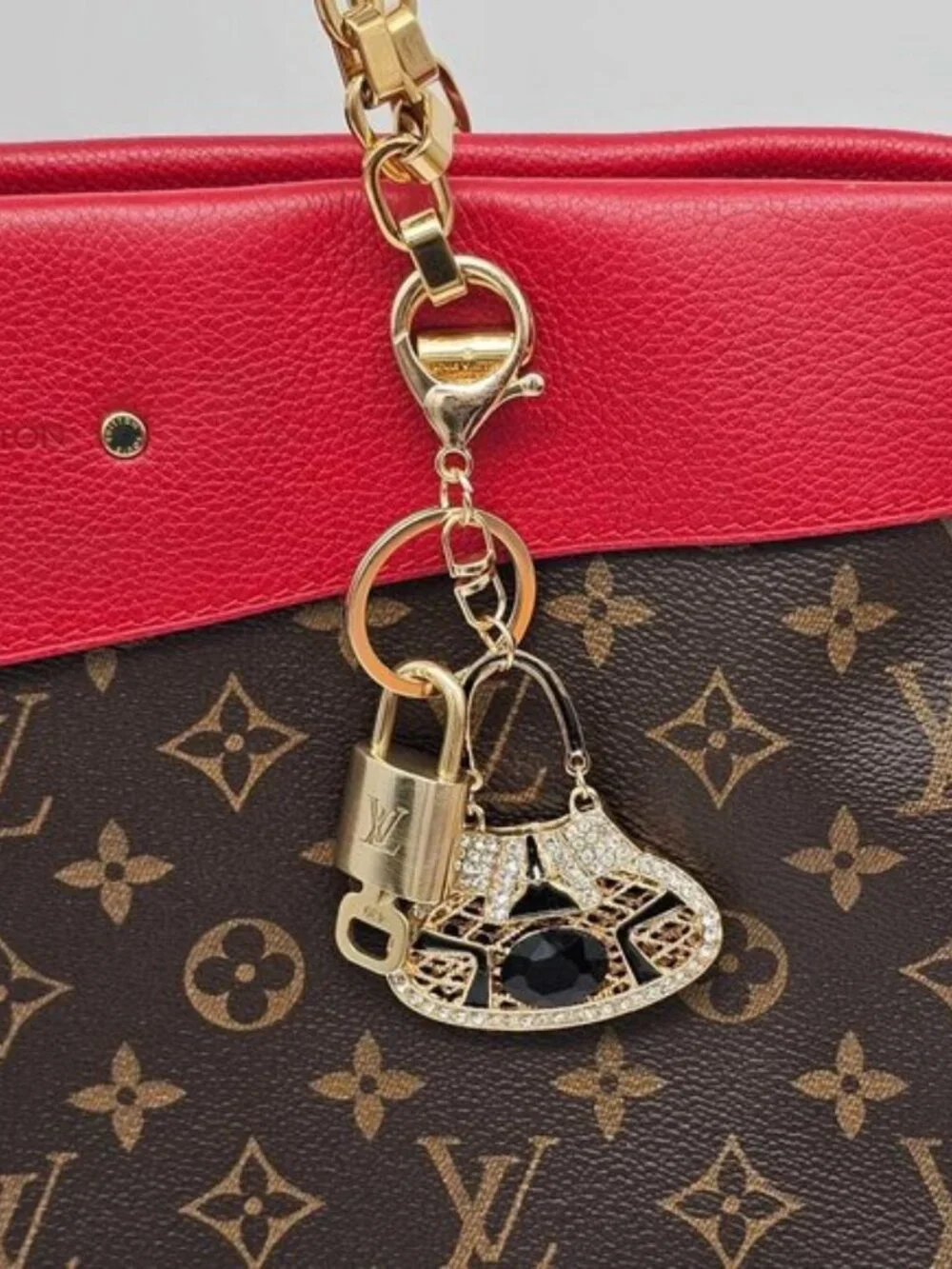 Louis Vuitton Gold Lock & Key 🔑 Authentic LV Unbranded Bag Keychain Charm